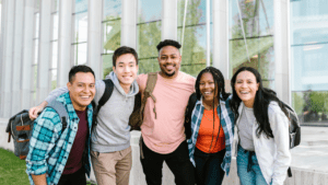 group celebrates getting free stuff for college students