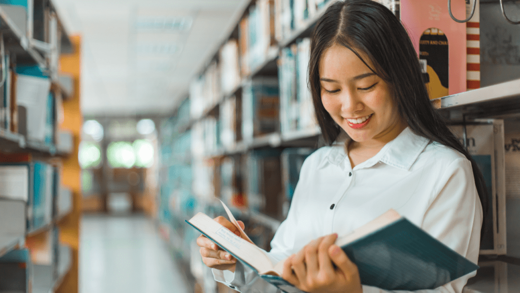 woman discovers freebies from the abbe library system