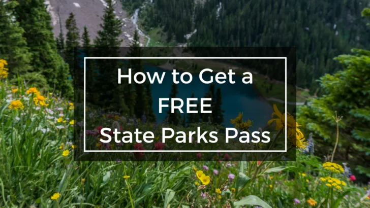 beautiful park behind text that says how to get a free state park pass