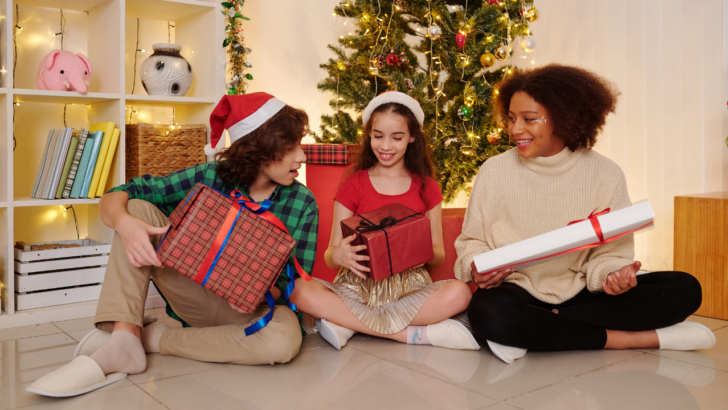 kids enjoy free Christmas gifts in West Virginia