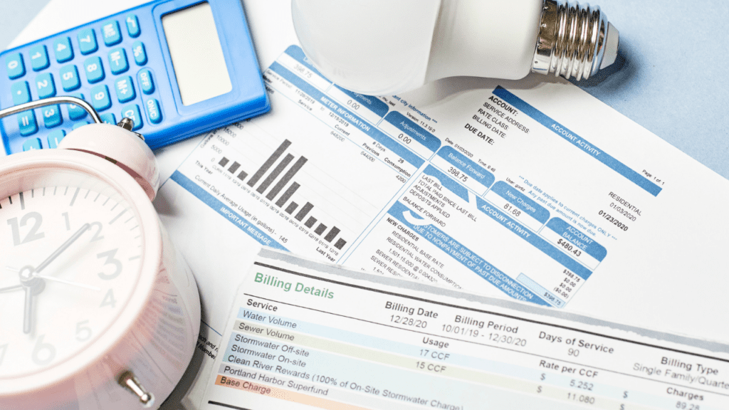 light bulb and bill illustrate how to get help with new mexico utilities