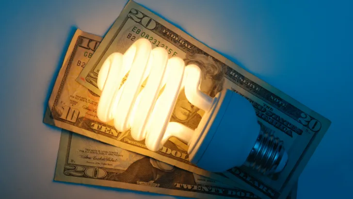 the lighbulb on a pile of cash represents ways to get help with your electric bill in Delaware