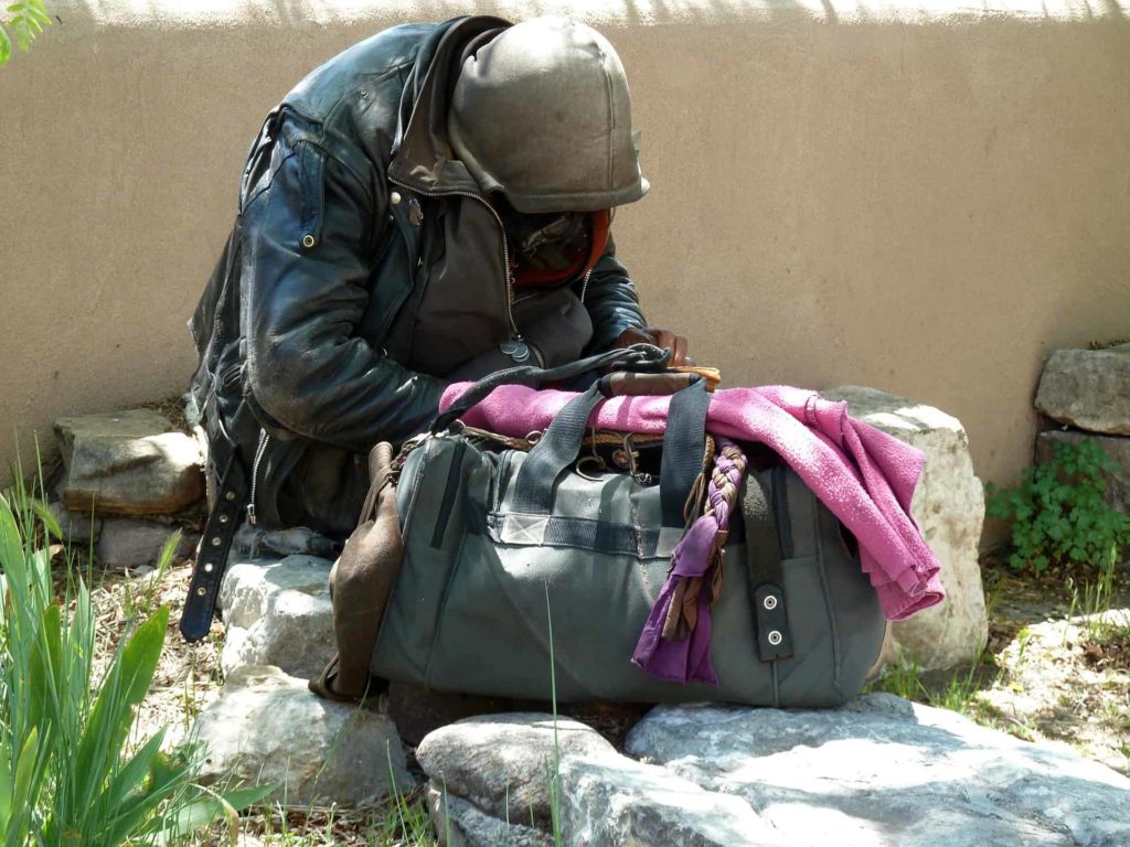 homeless man hopes people will figure out how to help the homeless