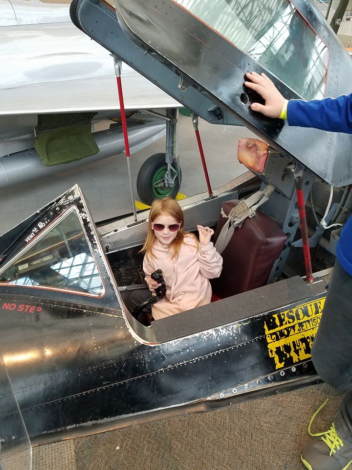 My daughter at the Seattle Museum of Flight