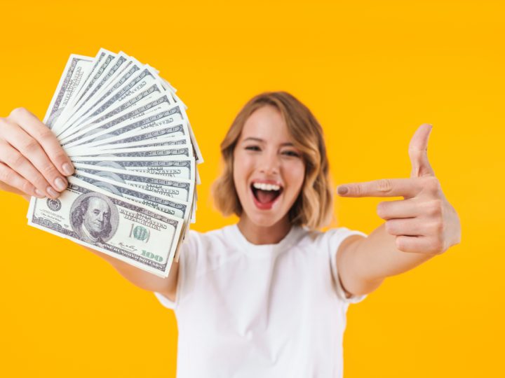 woman happy she learned how to get cash now