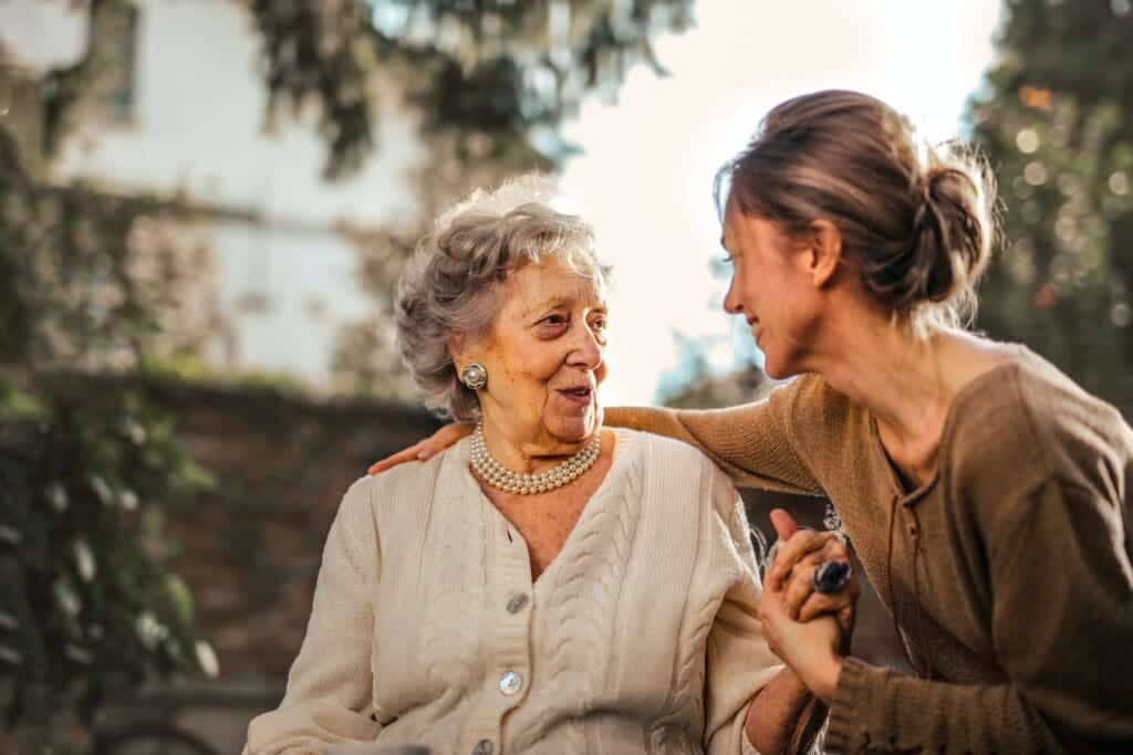 dementia caregiver support woman and care partner