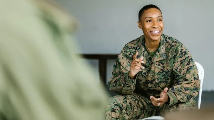 Friends of Veterans female army vet