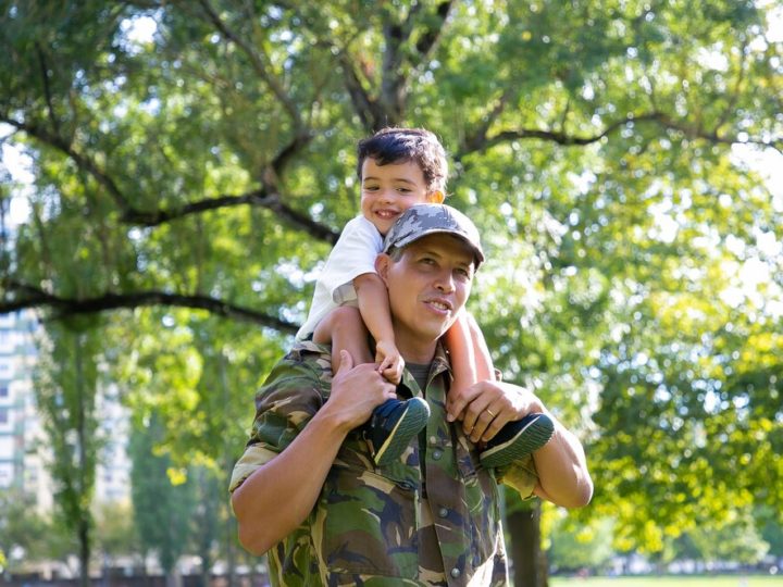 Supportive Services for Veteran Families fat and son
