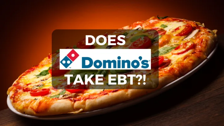 tilted pizza under text does dominos take ebt