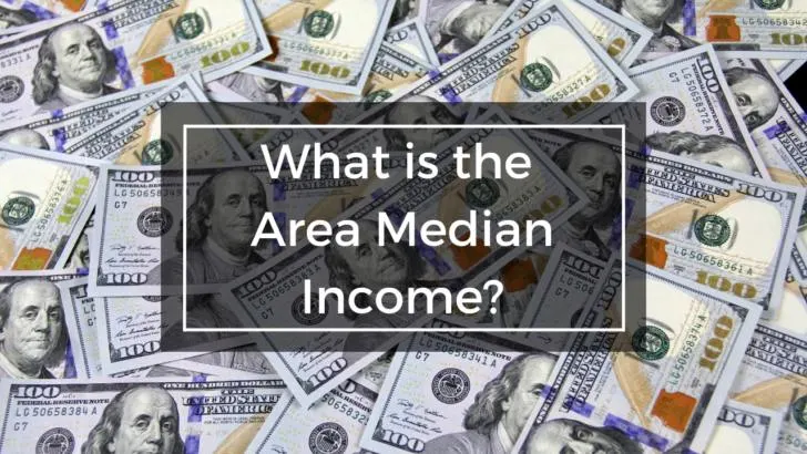 dollars under text that says what is the area median income