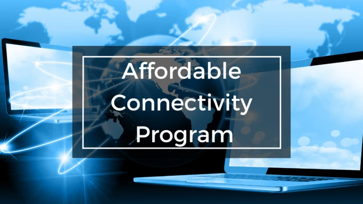 laptop and internet icons under text that says affordable connectivity program
