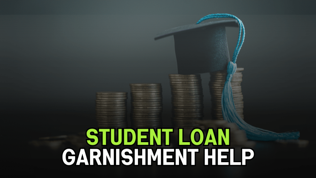 cap on coins represents student loan repayment on a title card about student loan garnishment help