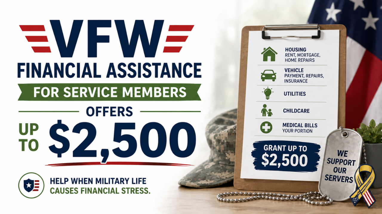 VFW Financial Assistance Program Offers Up to $2,500